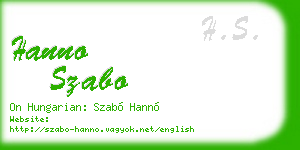 hanno szabo business card